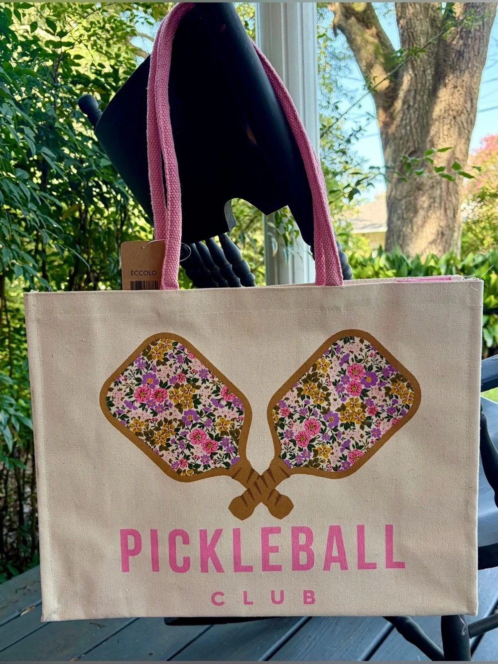 NWT ÈCCOLO PICKLEBALL Canvas Tote